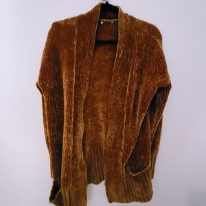 Gold chenille cardigan